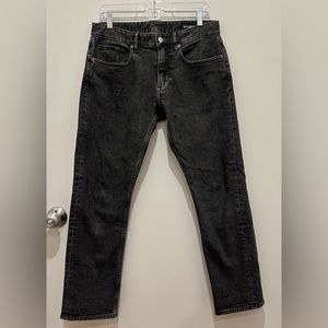 Bonobos Slim Fit Stretch Eco Blue Jeans, Washed Black/Grey, Size 31/30